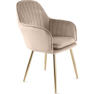 Genesis Muse Accent Chair Velvet Bedroom Living Dining - Taupe Genesis Muse Accent Chair Velvet Bedroom Living Dining - Taupe