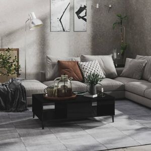 vidaXL Coffee Table High Gloss Black Engineered Wood Couch End Indoor Table vidaXL Coffee Table High Gloss Black Engineered Wood Couch End Indoor Table
