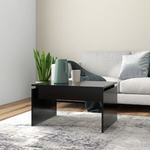 vidaXL Black Engineered Wood Coffee Table Modern Hall/End/Accent Side Table 68 vidaXL Black Engineered Wood Coffee Table Modern Hall/End/Accent Side Table 68