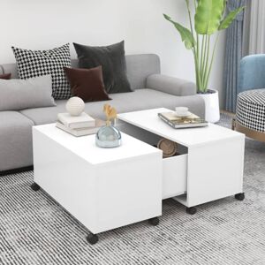 vidaXL Model 75x75x38 cm White Coffee Table - Coffee Table vidaXL Model 75x75x38 cm White Coffee Table - Coffee Table