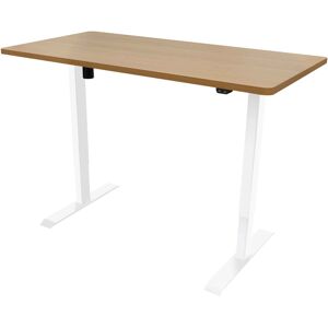 Dellonda Single Motor Height-Adjustable Electric Sit & Stand Desk with Oak Deskt Dellonda Single Motor Height-Adjustable Electric Sit & Stand Desk with Oak Deskt