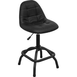 Loops Pneumatic Workshop Stool - Adjustable Height - Swivel Seat With Back Rest Loops Pneumatic Workshop Stool - Adjustable Height - Swivel Seat With Back Rest