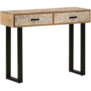 vidaXL Solid Mango Wood Console Table Wooden Entryway End Accent Hall Table vidaXL Solid Mango Wood Console Table Wooden Entryway End Accent Hall Table