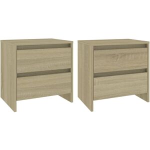 (sonoma oak, 2) vidaXL 1/2x Bedside Cabinet Chipboard Home Side End Accent Table (sonoma oak, 2) vidaXL 1/2x Bedside Cabinet Chipboard Home Side End Accent Table