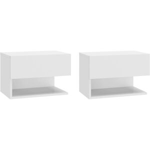 (white, 2) vidaXL Wall Bedside Cabinet Floating Nightstand Bedside Unit Hanging (white, 2) vidaXL Wall Bedside Cabinet Floating Nightstand Bedside Unit Hanging