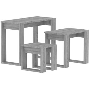 (grey sonoma) vidaXL Nesting Tables End Side Table Nest of Table Set Engineered (grey sonoma) vidaXL Nesting Tables End Side Table Nest of Table Set Engineered