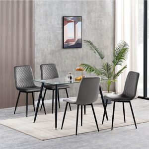 MCC (4, Dark grey) Set of 1/2/4 Designer Velvet Fabric Dining Chairs Metal Legs Lexi MCC (4, Dark grey) Set of 1/2/4 Designer Velvet Fabric Dining Chairs Metal Legs Lexi