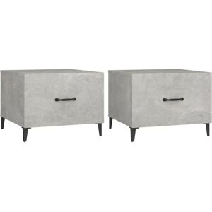 (Concrete grey, 2) vidaXL 1/2x Coffee Table with Metal Legs End Centre Accent Ta (Concrete grey, 2) vidaXL 1/2x Coffee Table with Metal Legs End Centre Accent Ta