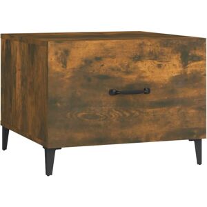 (Smoked oak, 1) vidaXL 1/2x Coffee Table with Metal Legs End Centre Accent Table (Smoked oak, 1) vidaXL 1/2x Coffee Table with Metal Legs End Centre Accent Table