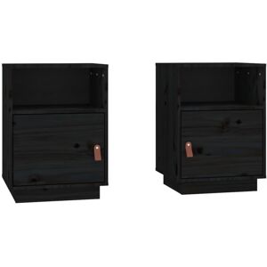 (Black, 2) vidaXL 1/2x Solid Wood Pine Bedside Cabinet Nightstand End Table Mult (Black, 2) vidaXL 1/2x Solid Wood Pine Bedside Cabinet Nightstand End Table Mult