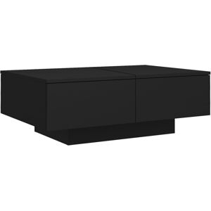 vidaXL Coffee Table Black Engineered Wood Living Room Couch End Sofa Table vidaXL Coffee Table Black Engineered Wood Living Room Couch End Sofa Table