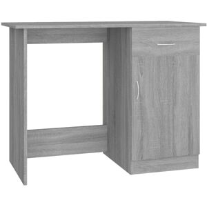 vidaXL Grey Sonoma Engineered Wood Desk - Office & Study vidaXL Grey Sonoma Engineered Wood Desk - Office & Study