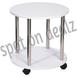 Spot On Dealz Small Sofa Side Table Coffee Round 2 Tier Shelf Unit Living Room White Spot On Dealz Small Sofa Side Table Coffee Round 2 Tier Shelf Unit Living Room White