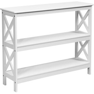 Costway Industrial Console Rustic Sofa End Table Bookshelf Narrow Accent Table Costway Industrial Console Rustic Sofa End Table Bookshelf Narrow Accent Table