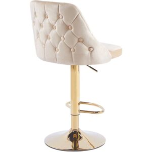 HYGRAD BUILT TO SURVIVE (1Pcs stool , Cream+Gold Base) 1/2x Breakfast Velvet Bar Stools Swivel Gas Lift HYGRAD BUILT TO SURVIVE (1Pcs stool , Cream+Gold Base) 1/2x Breakfast Velvet Bar Stools Swivel Gas Lift