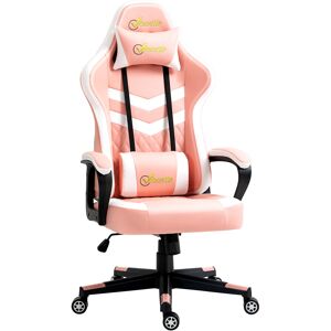 Vinsetto Racing Gaming Chair w/ Lumbar Support, Gamer Office Chair, Pink Vinsetto Racing Gaming Chair w/ Lumbar Support, Gamer Office Chair, Pink