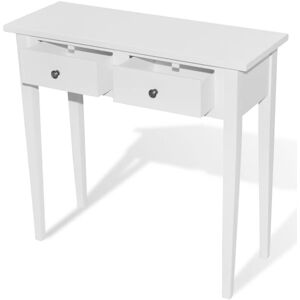 vidaXL Dressing Console Table with 2 Drawers White Makeup Vanity Stand Desk vidaXL Dressing Console Table with 2 Drawers White Makeup Vanity Stand Desk