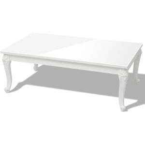 vidaXL Coffee Side End Couch Table High Gloss White Modern Design Living Room vidaXL Coffee Side End Couch Table High Gloss White Modern Design Living Room