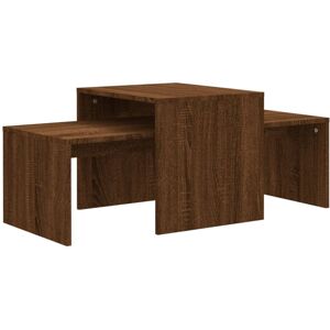 (Brown oak) vidaXL Coffee Table Set Hallway Side Table Tea Sofa Table Engineered (Brown oak) vidaXL Coffee Table Set Hallway Side Table Tea Sofa Table Engineered