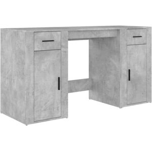 (concrete grey) vidaXL Desk with Cabinet Engineered Wood Laptop Table Office Mul (concrete grey) vidaXL Desk with Cabinet Engineered Wood Laptop Table Office Mul