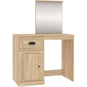 (sonoma oak, with mirror) vidaXL Dressing Table Vanity Desk Cosmetic Table Makeu (sonoma oak, with mirror) vidaXL Dressing Table Vanity Desk Cosmetic Table Makeu