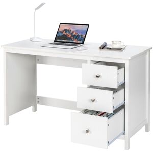 Costway Modern Computer Desk Wood PC Laptop Table Writing Workstation3 Drawers Costway Modern Computer Desk Wood PC Laptop Table Writing Workstation3 Drawers