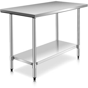Costway Stainless Steel Rolling Work Table Catering Table Kitchen Prep Table Costway Stainless Steel Rolling Work Table Catering Table Kitchen Prep Table