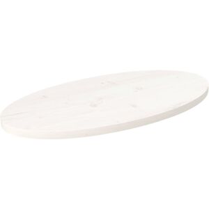 vidaXL Oval White Tabletop 70x35x2.5 cm Solid Wood Pine vidaXL Oval White Tabletop 70x35x2.5 cm Solid Wood Pine