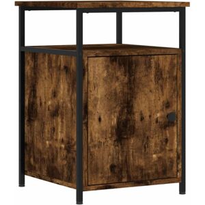 (smoked oak) vidaXL Bedside Cabinet Bedside Table Side Table Smoked Oak Engineer (smoked oak) vidaXL Bedside Cabinet Bedside Table Side Table Smoked Oak Engineer