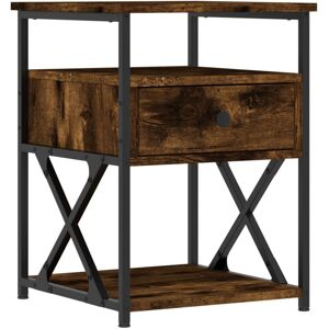 (smoked oak) vidaXL Bedside Cabinet Bedside Table Side Table Brown Oak Engineere (smoked oak) vidaXL Bedside Cabinet Bedside Table Side Table Brown Oak Engineere