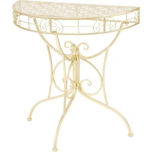 vidaXL Side Table Vintage Style Half Round Metal 72x36x74cm Gold Furniture vidaXL Side Table Vintage Style Half Round Metal 72x36x74cm Gold Furniture