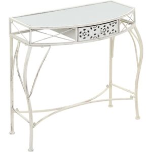 vidaXL Side Table French Style Metal 82x39x76cm White Furniture Display Stand vidaXL Side Table French Style Metal 82x39x76cm White Furniture Display Stand