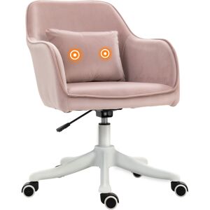 Vinsetto Pink Office Chair with Vibration Massage - Office Chair Vinsetto Pink Office Chair with Vibration Massage - Office Chair