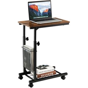 Costway C-shaped Sofa Side Table Adjustable End Table w/ Storage Basket Costway C-shaped Sofa Side Table Adjustable End Table w/ Storage Basket