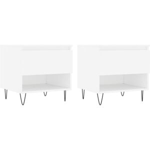 (white, 2 pcs) vidaXL Coffee Table Side Table End Accent Telephone Sofa Table En (white, 2 pcs) vidaXL Coffee Table Side Table End Accent Telephone Sofa Table En