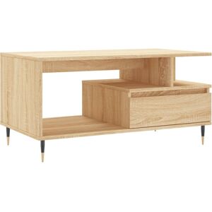 VidaXL Sonoma Oak Coffee Table - 90x49x45cm - Engineered Wood VidaXL Sonoma Oak Coffee Table - 90x49x45cm - Engineered Wood