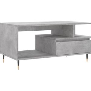 vidaXL Concrete Grey Coffee Table - 90x49x45 cm - Modern Living Room Accent vidaXL Concrete Grey Coffee Table - 90x49x45 cm - Modern Living Room Accent