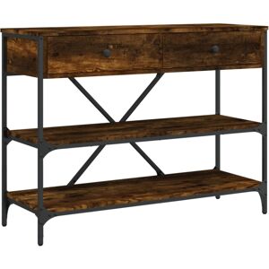 (smoked oak, 100 x 34.5 x 75 cm) vidaXL Console Table with Drawers and Shelves S (smoked oak, 100 x 34.5 x 75 cm) vidaXL Console Table with Drawers and Shelves S
