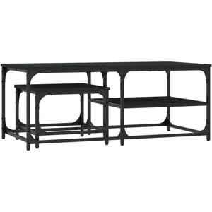 (black) vidaXL Nesting Coffee Tables Nesting Table End Table 2 pcs Engineered Wo (black) vidaXL Nesting Coffee Tables Nesting Table End Table 2 pcs Engineered Wo