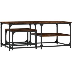 (smoked oak) vidaXL Nesting Coffee Tables Nesting Table End Table 2 pcs Engineer (smoked oak) vidaXL Nesting Coffee Tables Nesting Table End Table 2 pcs Engineer