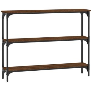 (brown oak, 100 x 22.5 x 75 cm) vidaXL Console Table End Table Hallway Stand Sid (brown oak, 100 x 22.5 x 75 cm) vidaXL Console Table End Table Hallway Stand Sid