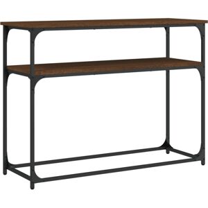 (brown oak, 100 x 35.5 x 75 cm) vidaXL Console Table End Table Hallway Stand Sid (brown oak, 100 x 35.5 x 75 cm) vidaXL Console Table End Table Hallway Stand Sid
