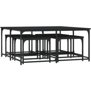 (black) vidaXL Nesting Coffee Tables Nesting Table End Table 5 pcs Engineered Wo (black) vidaXL Nesting Coffee Tables Nesting Table End Table 5 pcs Engineered Wo