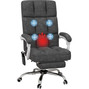 Vinsetto Massage Office Chair w/ Heat, Ergonomic Desk Chair w/ Footrest, Grey Vinsetto Massage Office Chair w/ Heat, Ergonomic Desk Chair w/ Footrest, Grey