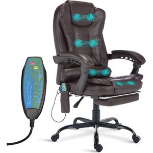 Unbranded (Brown PU Leather) Massage Executive Office Chair Computer Desk Chair Swivel Rec Unbranded (Brown PU Leather) Massage Executive Office Chair Computer Desk Chair Swivel Rec