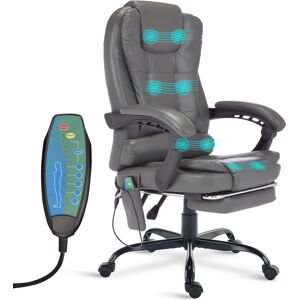 Unbranded (Grey PU Leather) Massage Executive Office Chair Computer Desk Chair Swivel Recl Unbranded (Grey PU Leather) Massage Executive Office Chair Computer Desk Chair Swivel Recl