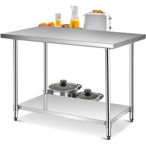 Costway Stainless Steel Kitchen Prep Table Rolling Work Table Commercial Catering Table Costway Stainless Steel Kitchen Prep Table Rolling Work Table Commercial Catering Table