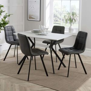 Home Source Luxor Dining Table with 4 Padded Chairs Set Home Source Luxor Dining Table with 4 Padded Chairs Set