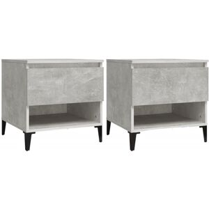 (concrete grey, 2 pcs) vidaXL 1/2x Side Table White Engineered Wood Sofa Couch E (concrete grey, 2 pcs) vidaXL 1/2x Side Table White Engineered Wood Sofa Couch E