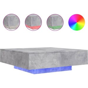 (concrete grey, 100 x 100 x 31 cm) vidaXL Coffee Table with LED Lights Hallway T (concrete grey, 100 x 100 x 31 cm) vidaXL Coffee Table with LED Lights Hallway T